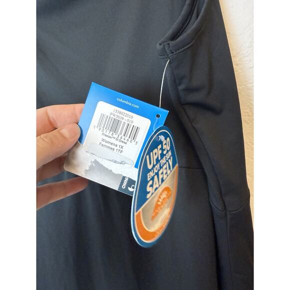 COLUMBIA PFG Freezer III Dress Plus 1X Black Tank Performance Activewear UPF 50+ - Picture 4 of 5